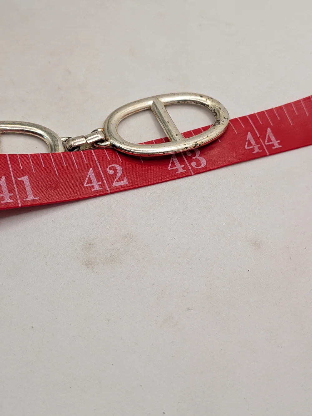 Michael Kors Vintage Silver-Tone Oval Link Belt